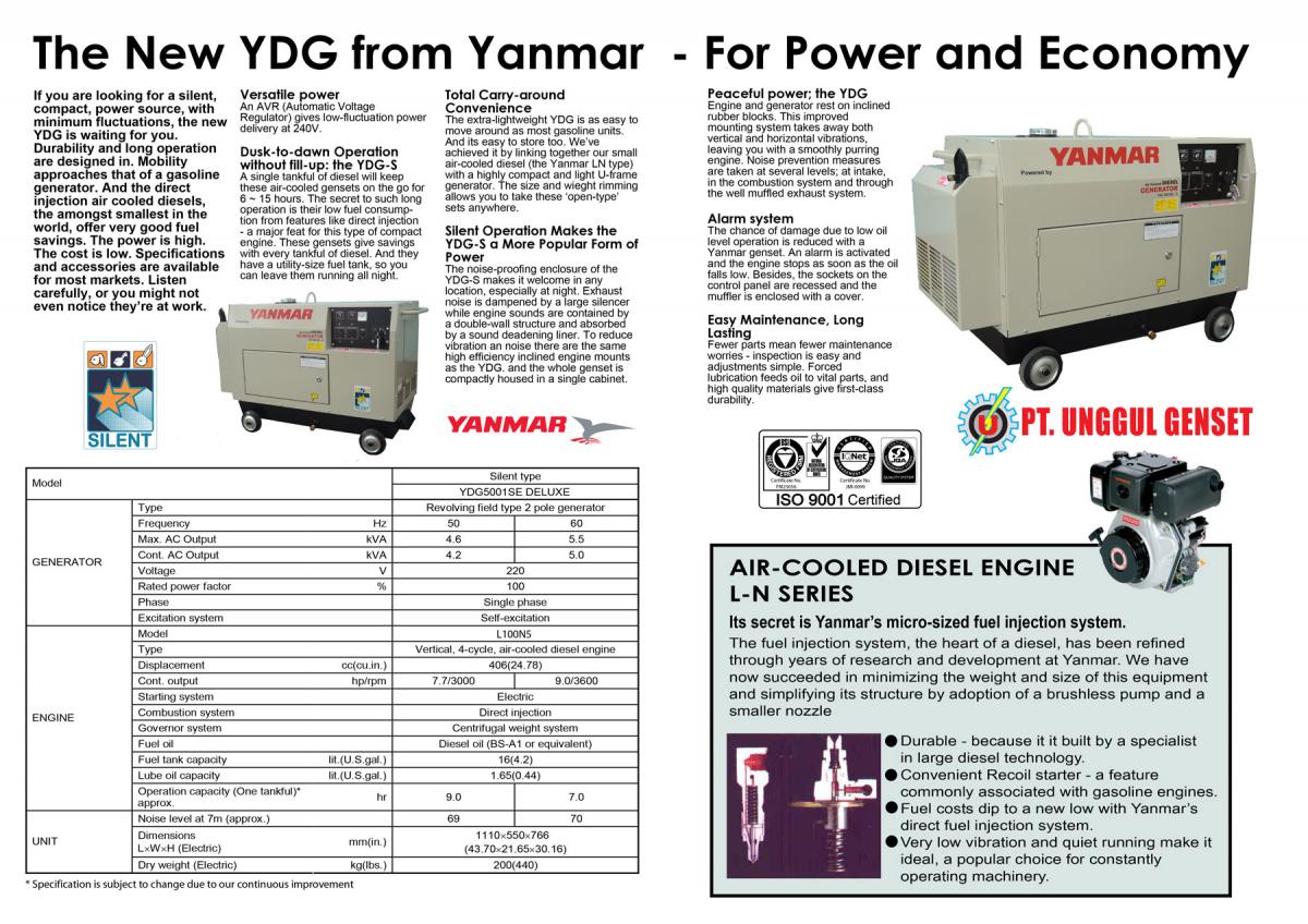 YANMAR YDG5001SE